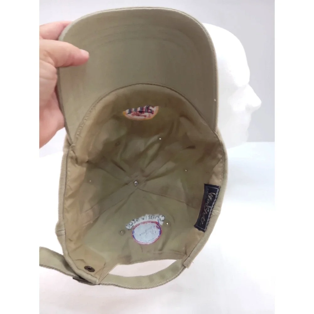 Vintage Miller Lite Baseball Cap Slideback OS Beige Canvas